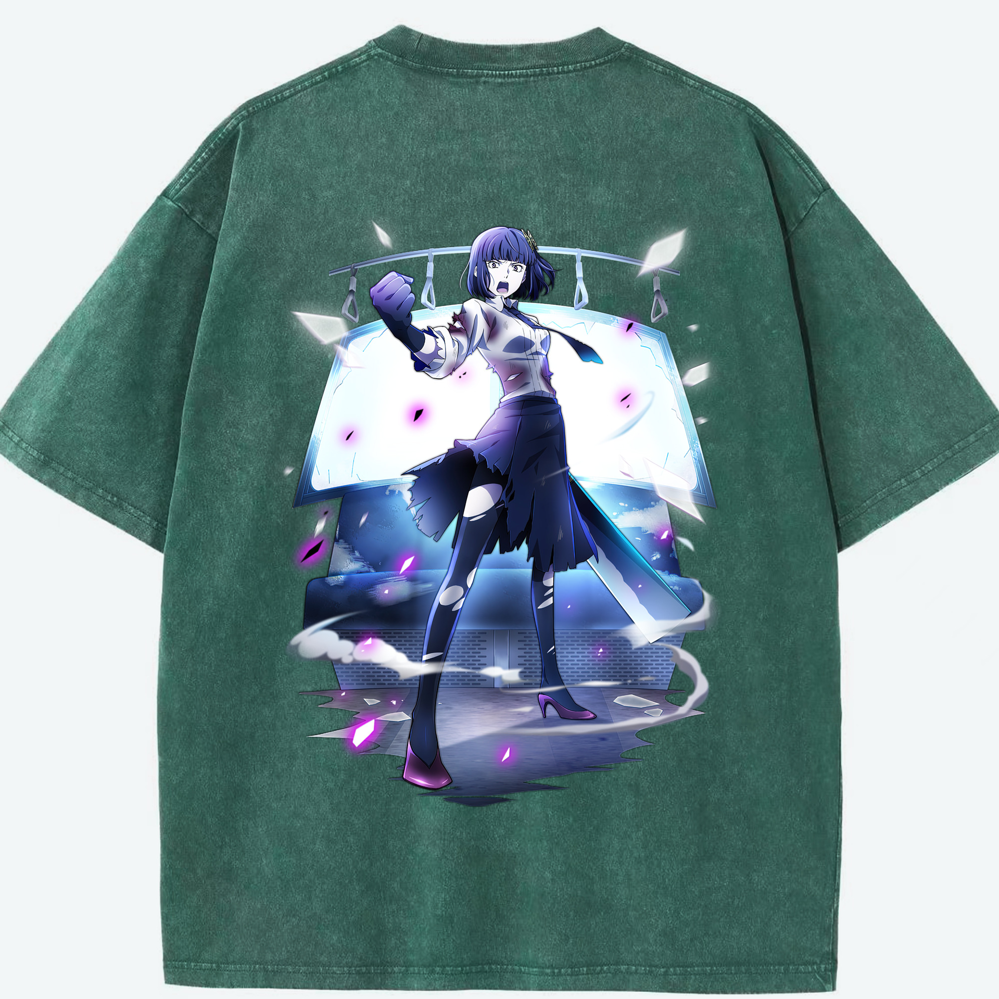 （画像用） 文豪ストレイドッグス Bungo Stray Dogs 綿100% ヴィンテージ風 半袖Tシャツ（背面プリント）